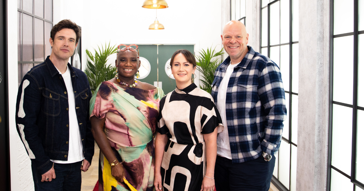 (L to R) Ed Gamble, Lorna McNee, Andi Oliver, Tom Kerridge
